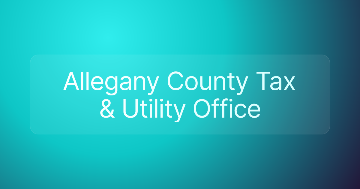 Allegany County Tax & Utility Office