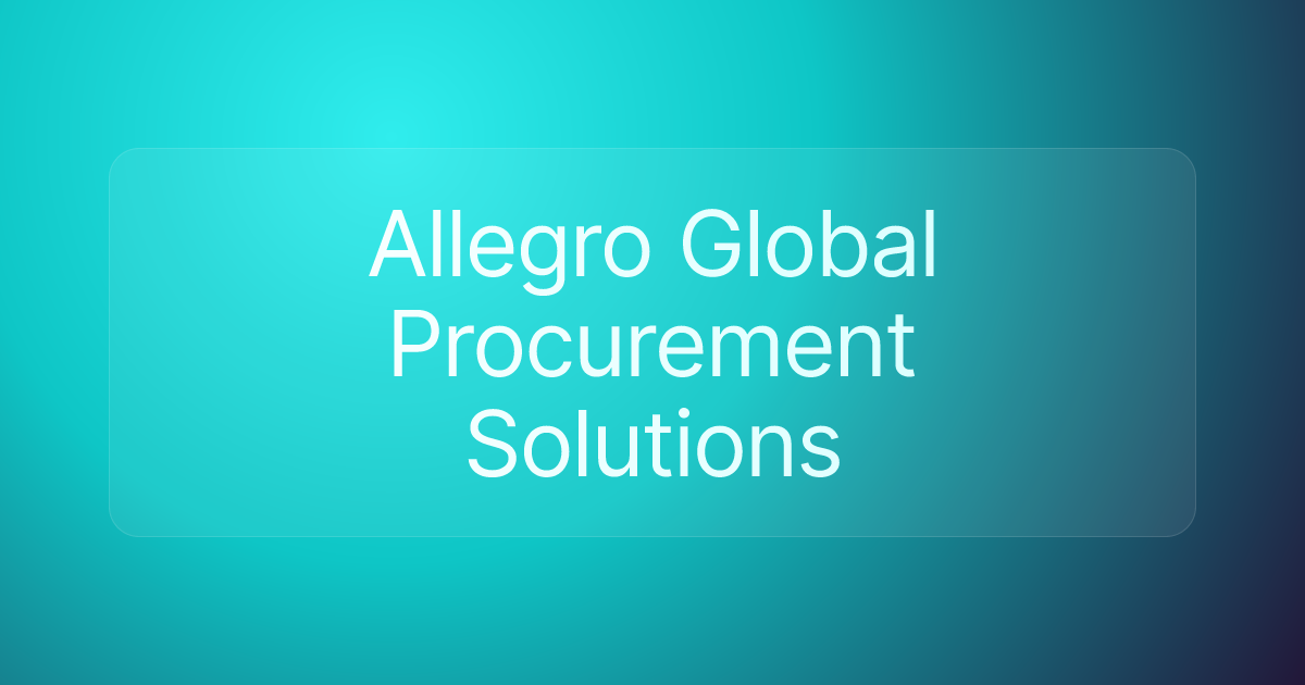 Allegro Global Procurement Solutions