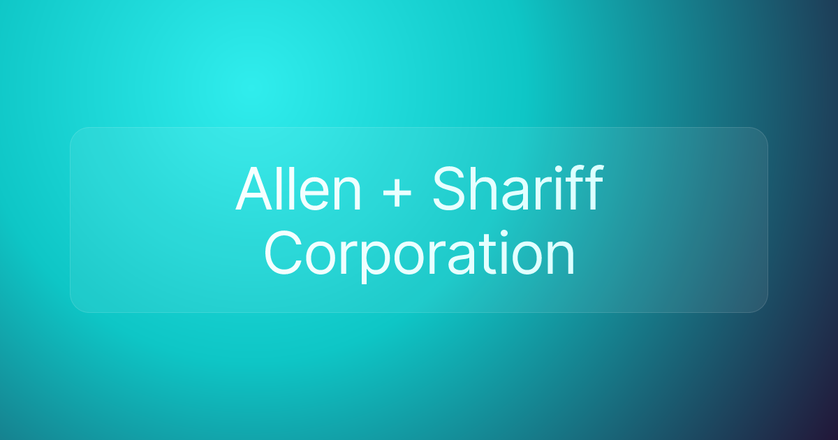 Allen + Shariff Corporation