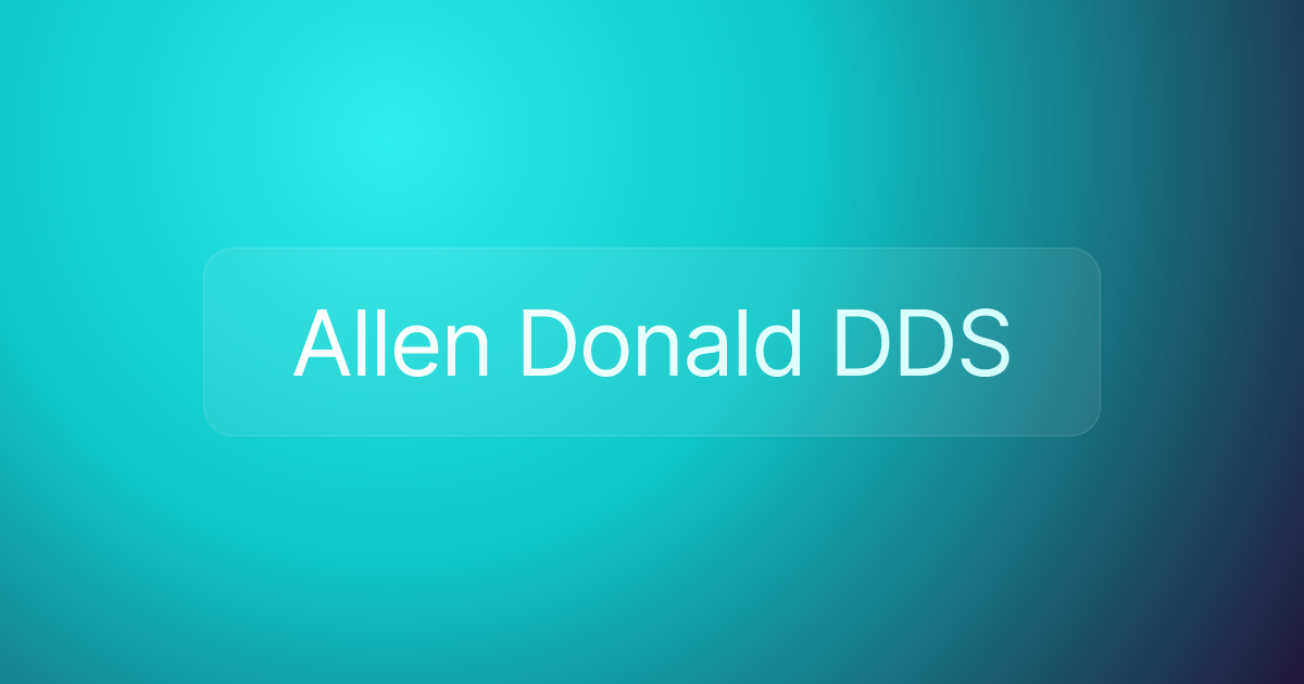 Allen Donald DDS