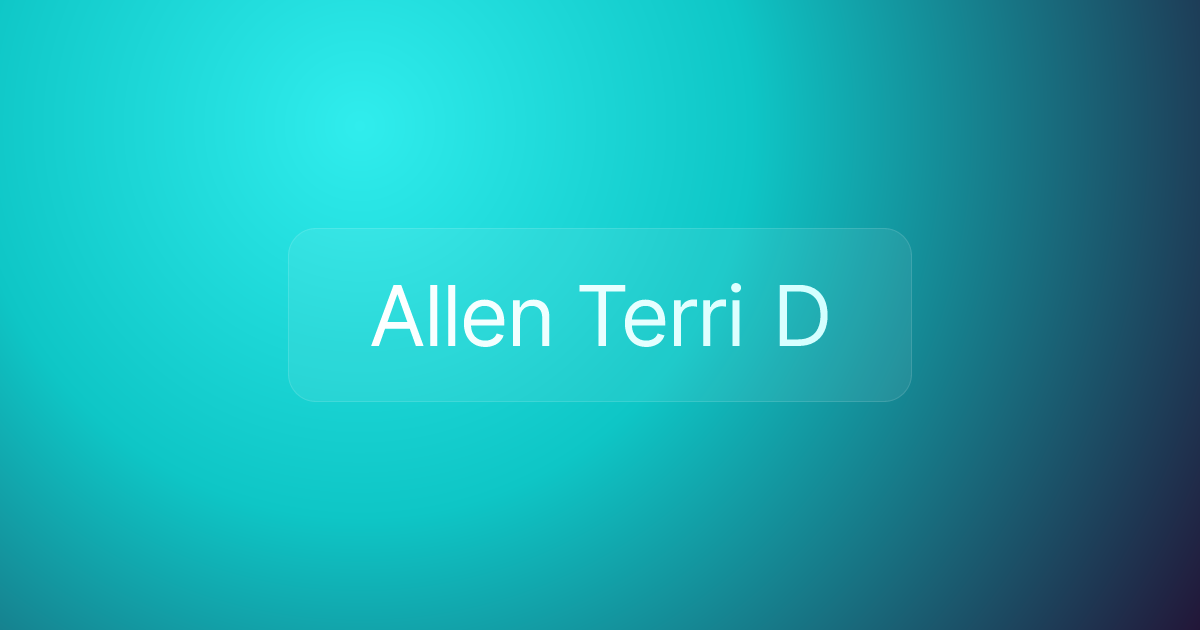 Allen Terri D