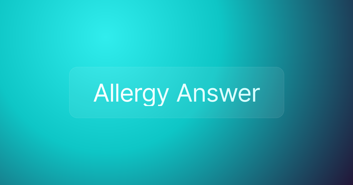 Allergy Answer