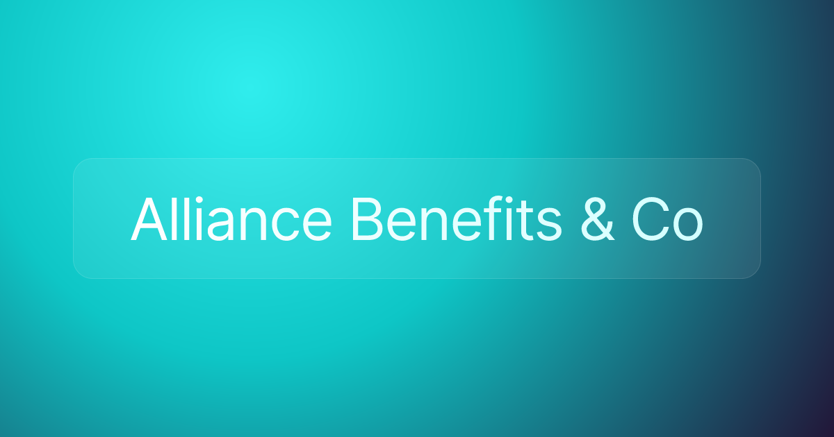Alliance Benefits & Co