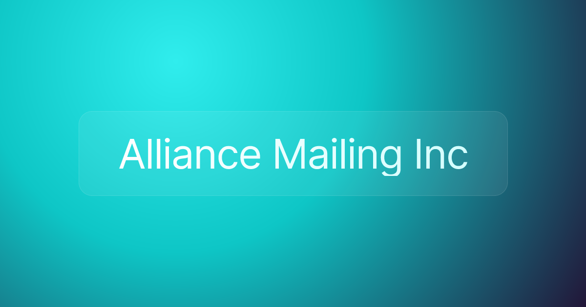 Alliance Mailing Inc