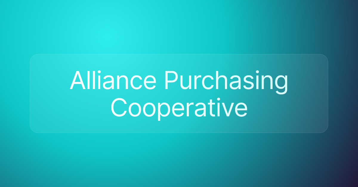 Alliance Purchasing Cooperative