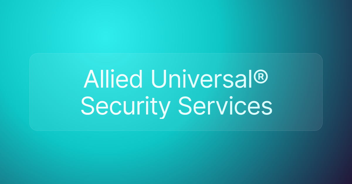 Allied Universal® Security Services