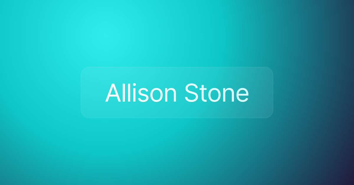 Allison Stone