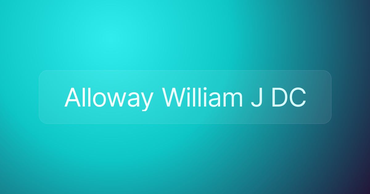 Alloway William J DC