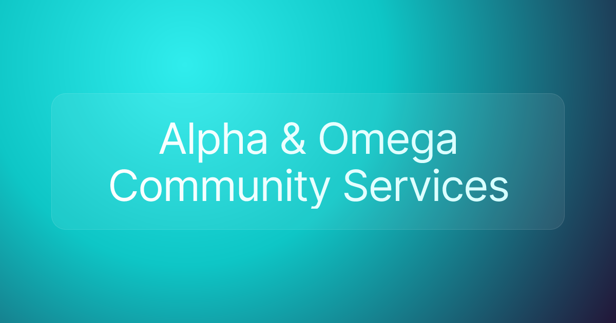 Alpha & Omega Community Services