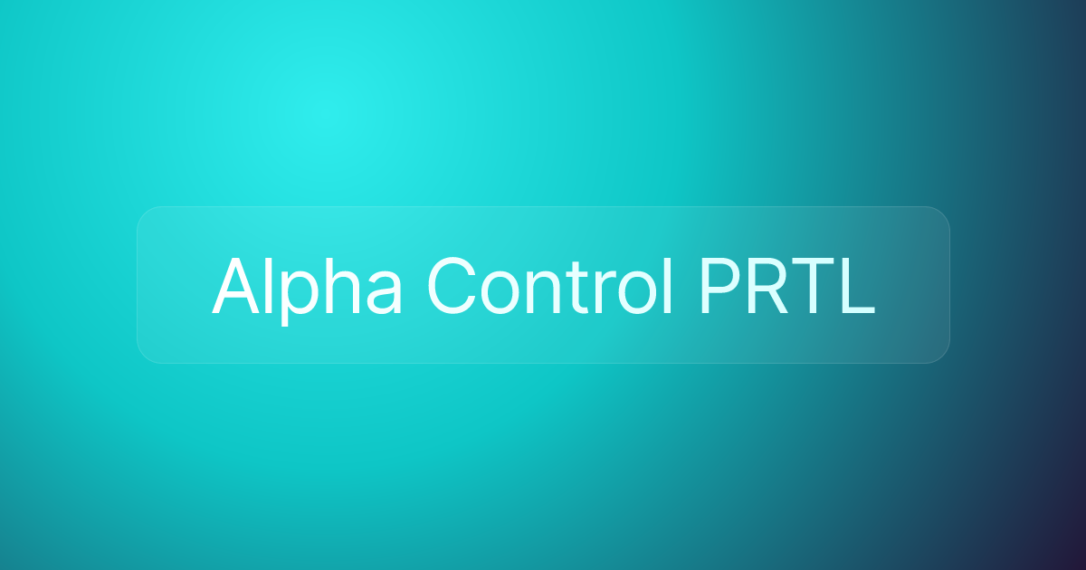 Alpha Control PRTL