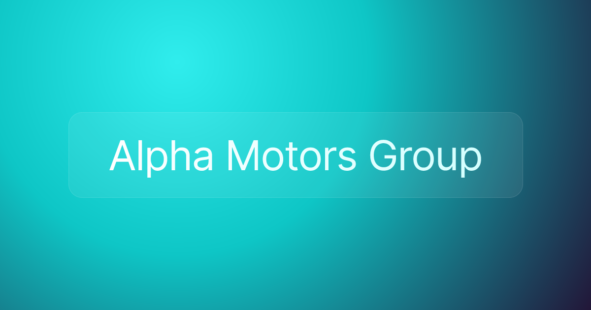 Alpha Motors Group