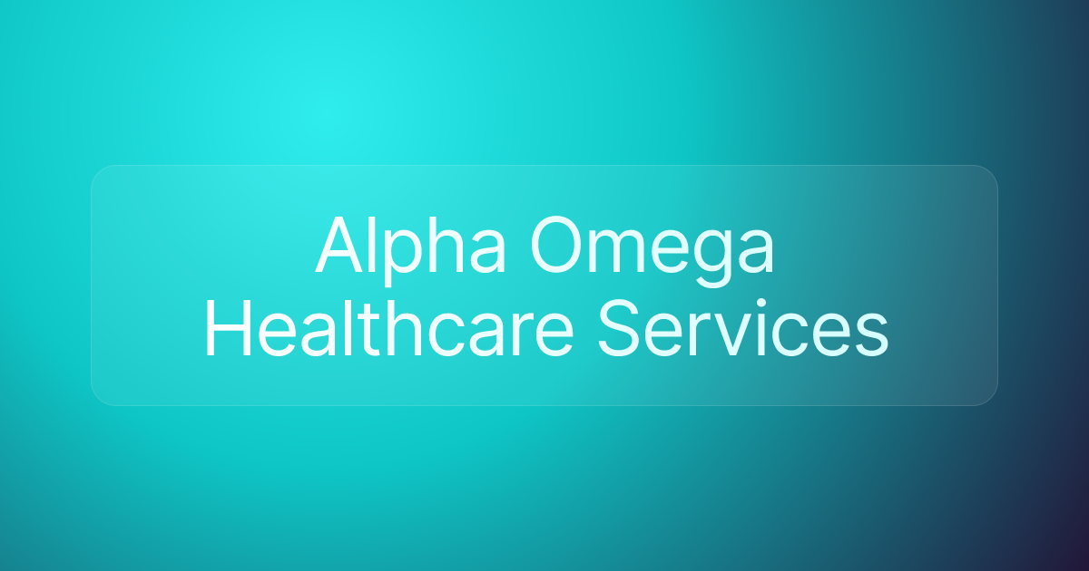 Alpha Omega Healthcare Services