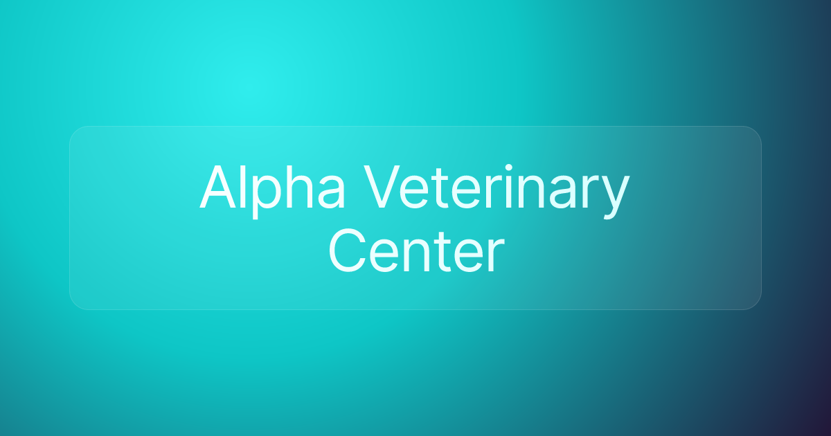 Alpha Veterinary Center