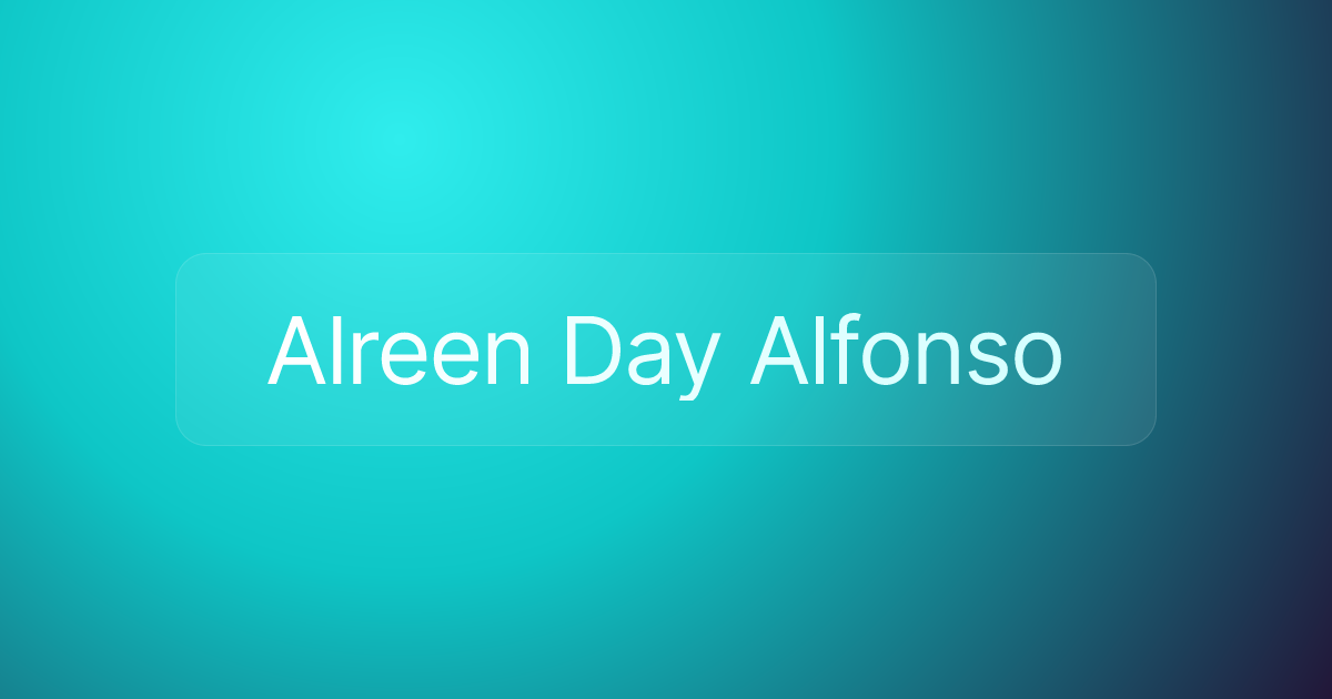 Alreen Day Alfonso