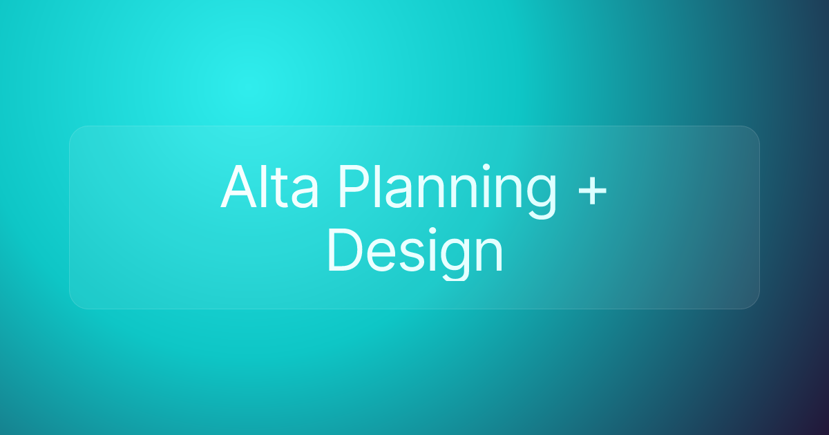 Alta Planning + Design