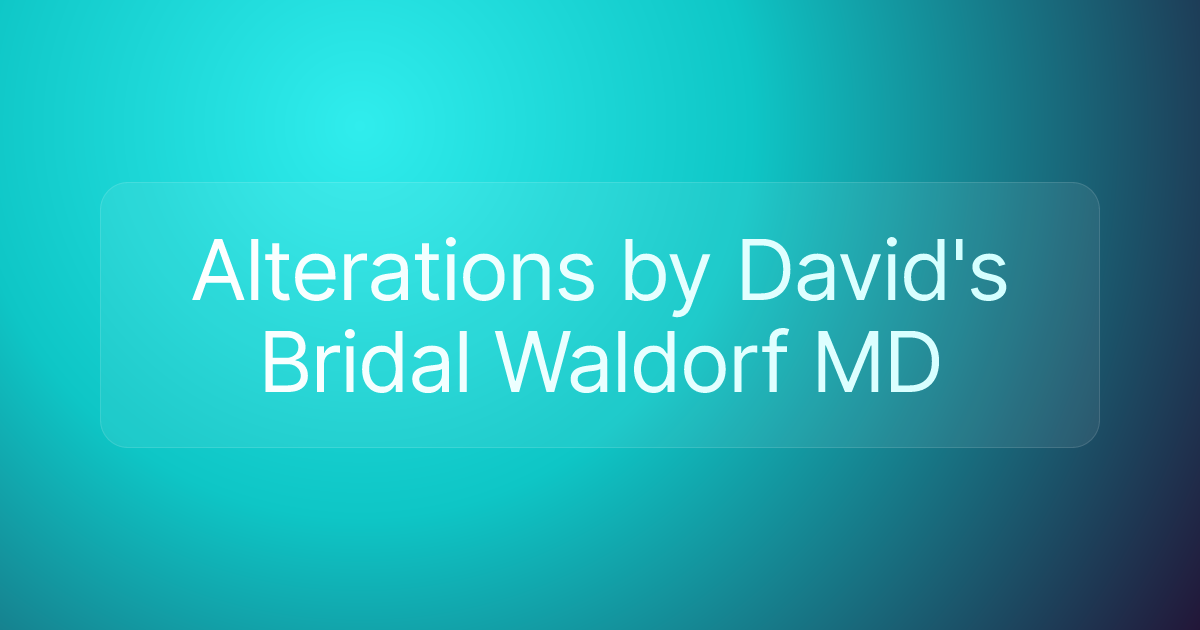 Alterations by David's Bridal Waldorf MD
