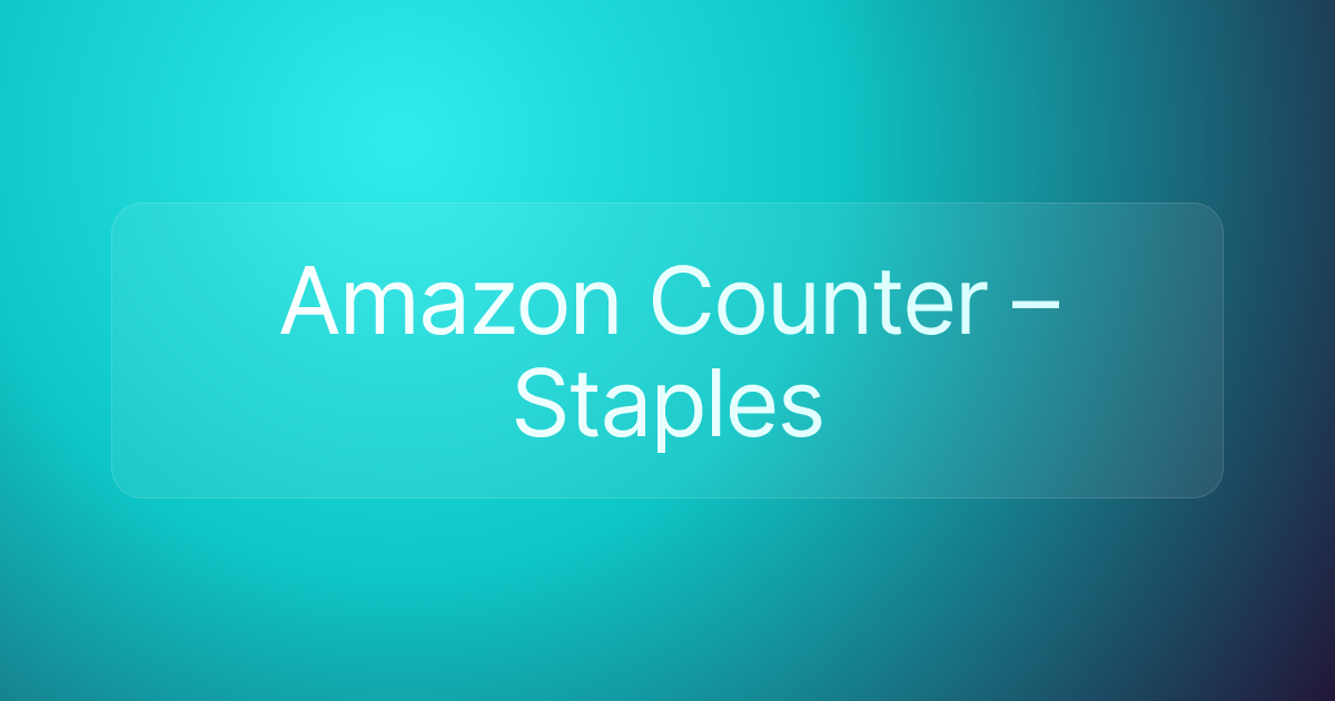 Amazon Counter – Staples