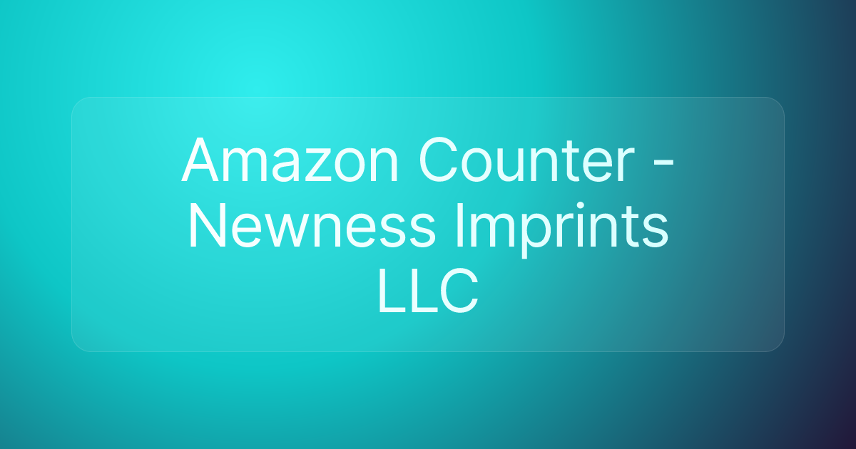 Amazon Counter - Newness Imprints LLC