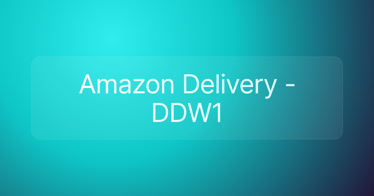 Amazon Delivery - DDW1