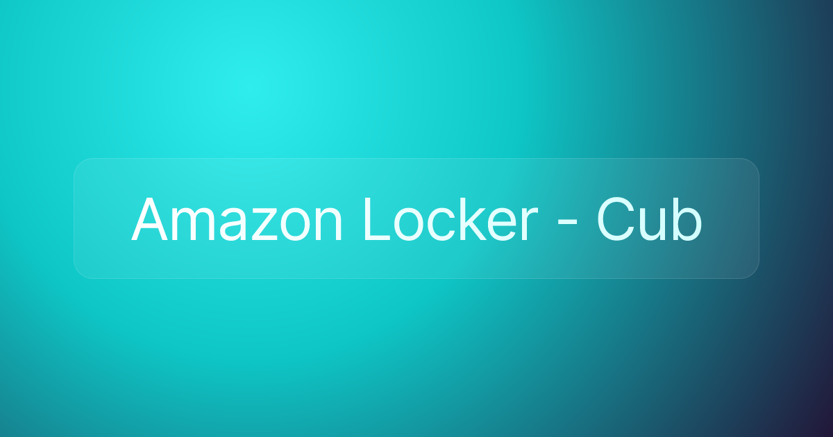 Amazon Locker - Cub