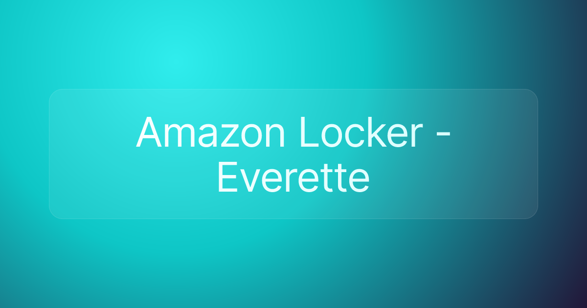 Amazon Locker - Everette