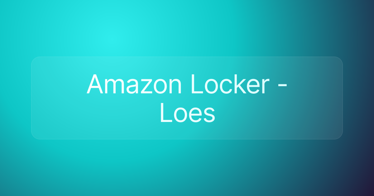 Amazon Locker - Loes