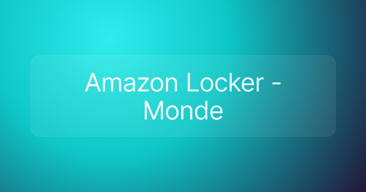 Amazon Locker - Monde