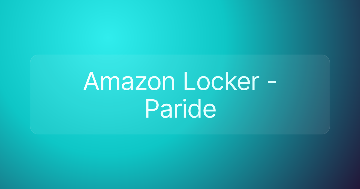 Amazon Locker - Paride