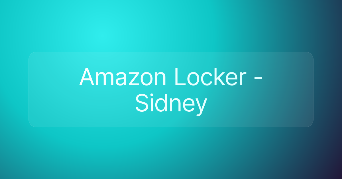 Amazon Locker - Sidney