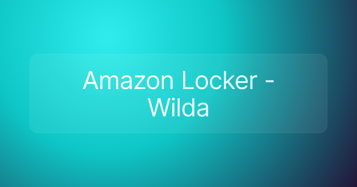 Amazon Locker - Wilda