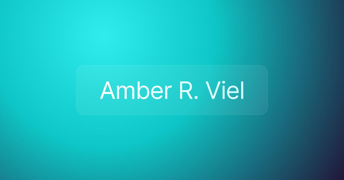 Amber R. Viel