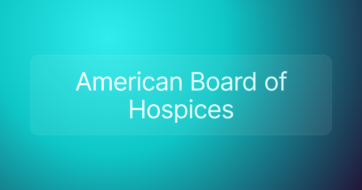American Board of Hospices