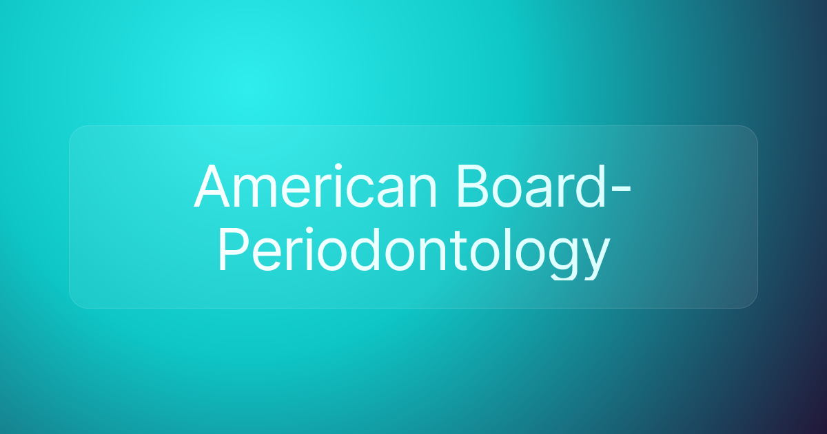 American Board-Periodontology