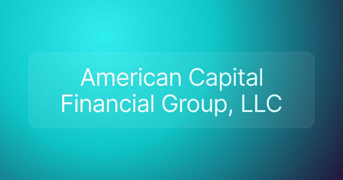 American Capital Financial Group, LLC