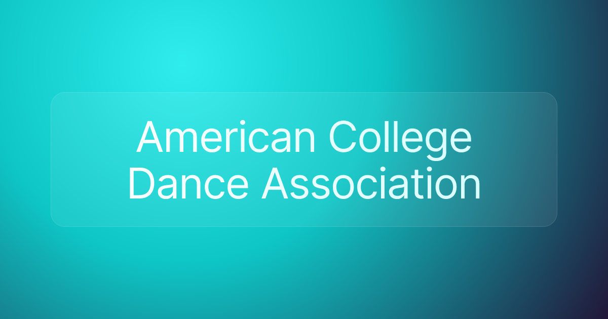 American College Dance Association