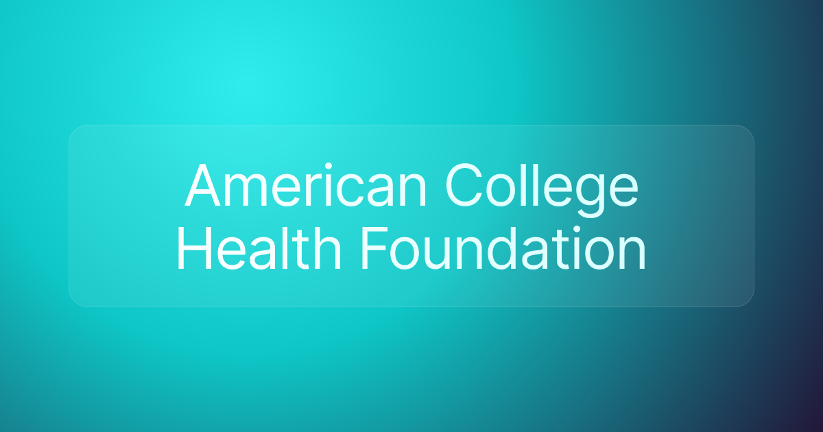 American College Health Foundation