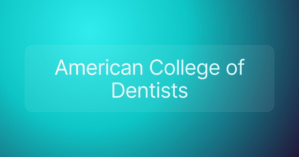 American College of Dentists