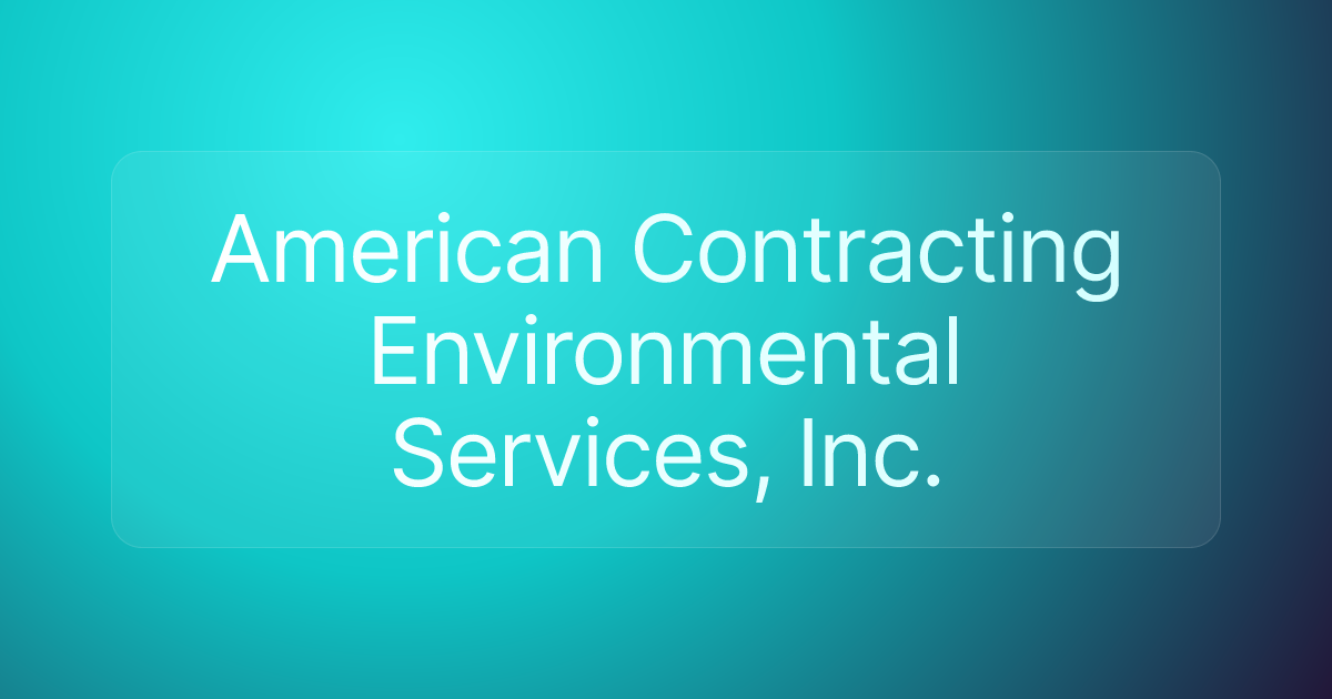American Contracting Environmental Services, Inc.