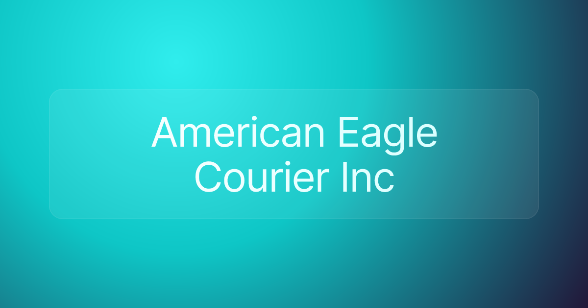 American Eagle Courier Inc