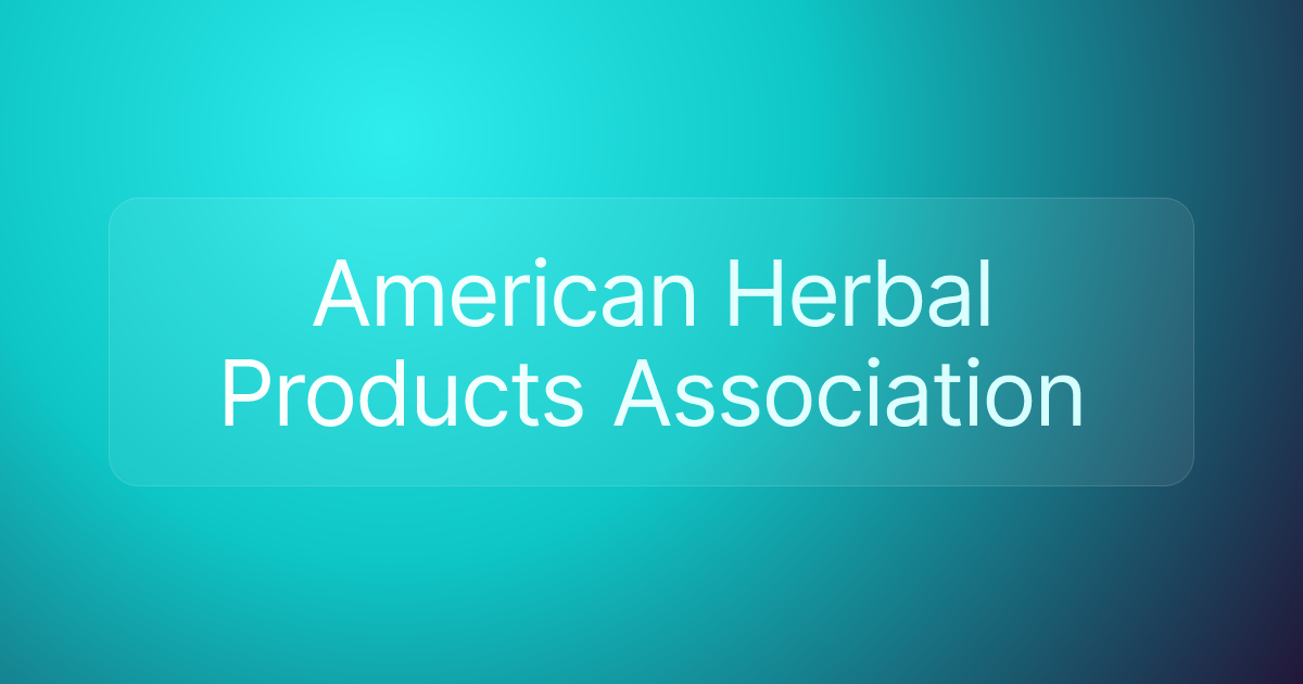 American Herbal Products Association