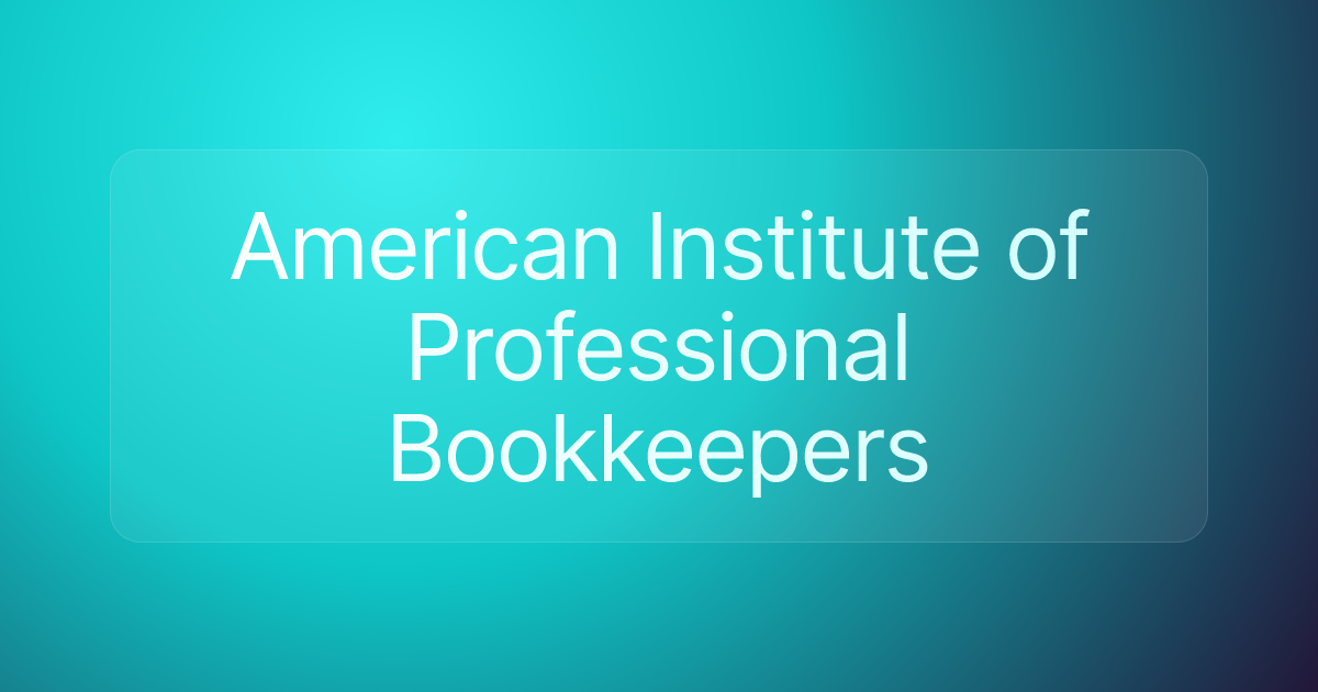 American Institute of Professional Bookkeepers