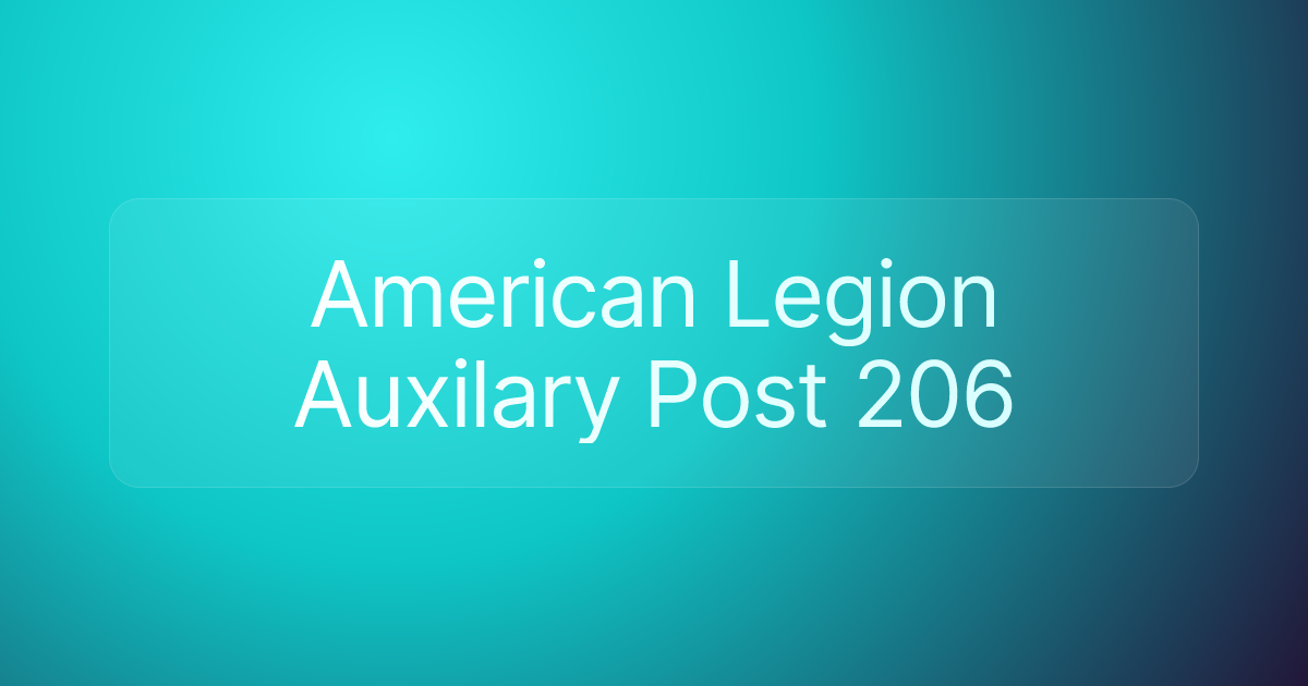American Legion Auxilary Post 206