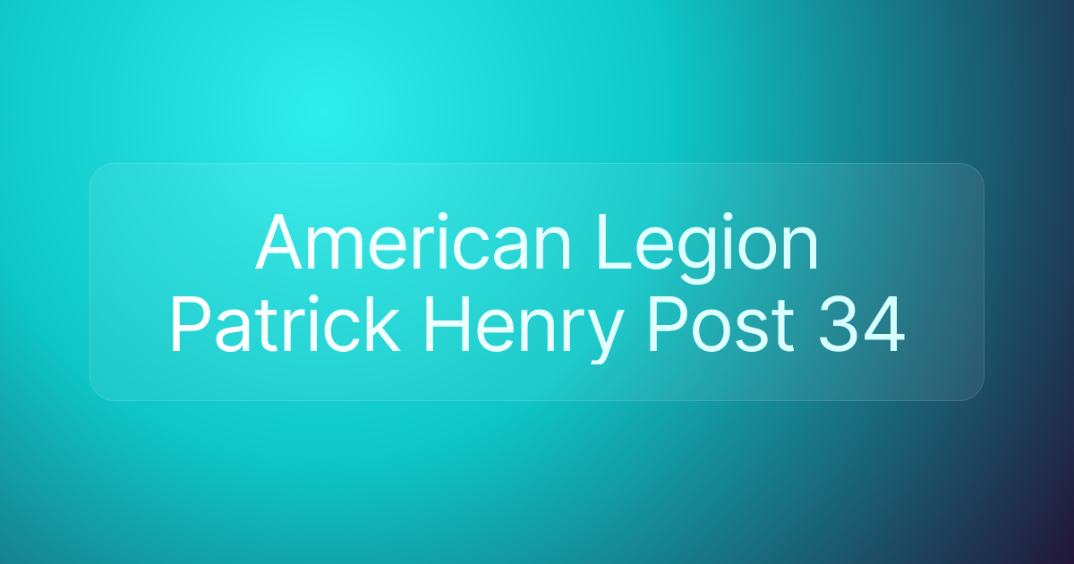 American Legion Patrick Henry Post 34