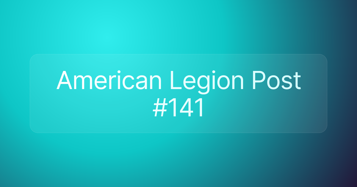 American Legion Post #141