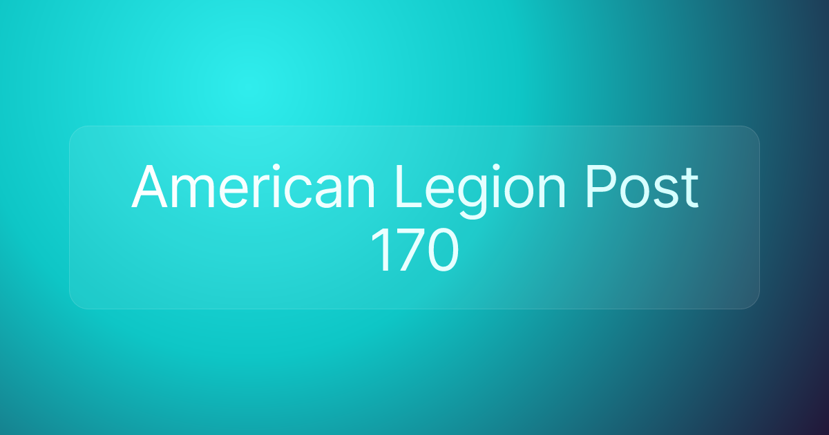American Legion Post 170
