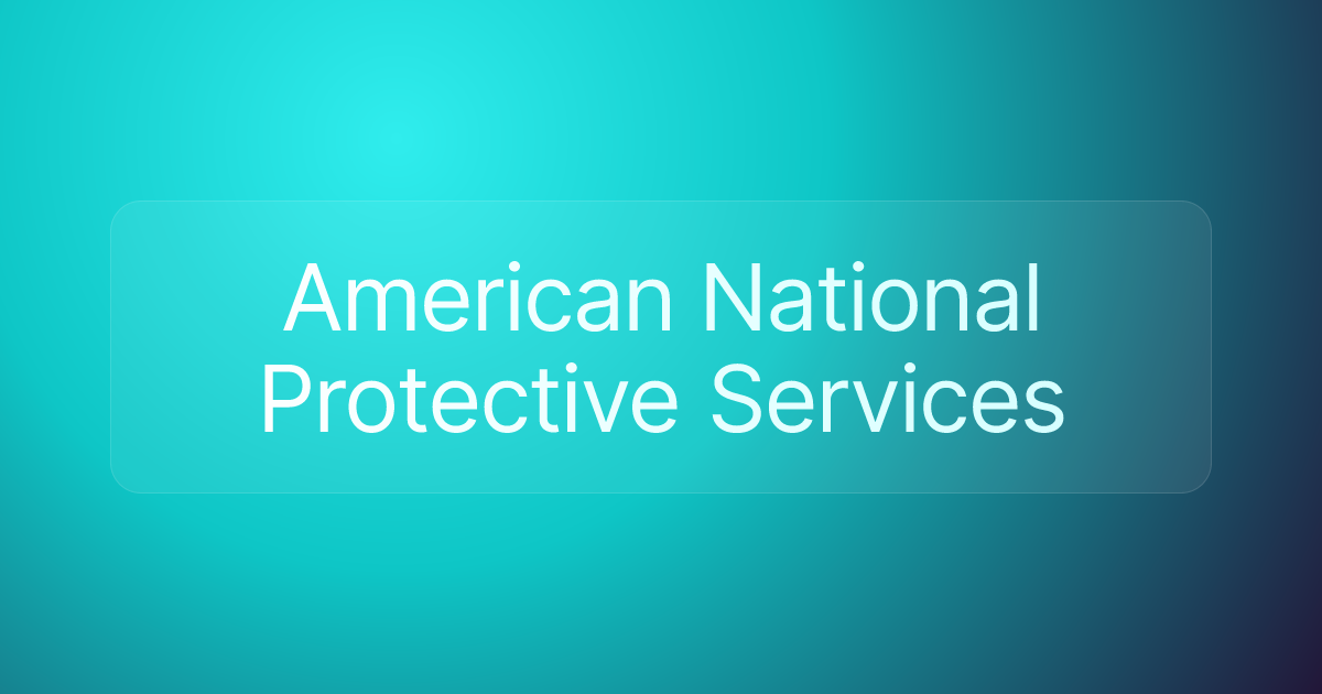 American National Protective Services