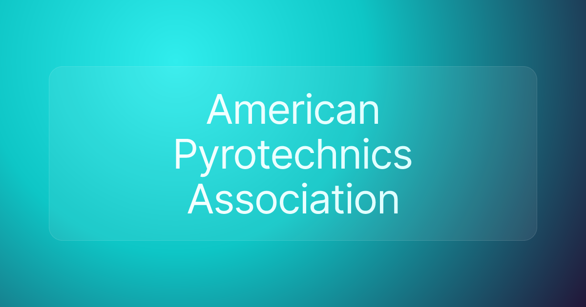 American Pyrotechnics Association