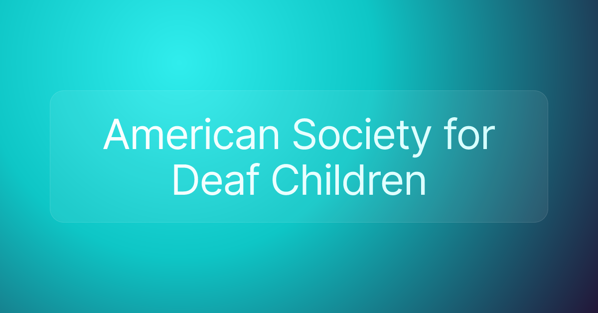 American Society for Deaf Children