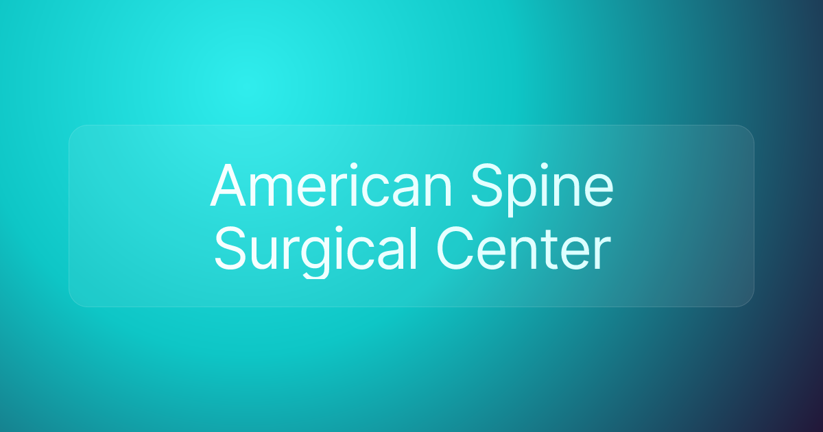 American Spine Surgical Center