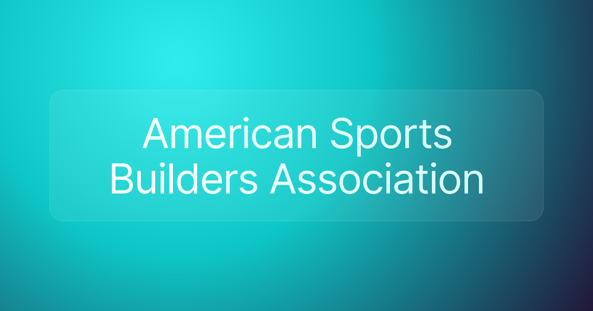 American Sports Builders Association